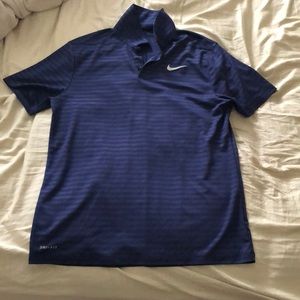 Nike Essentials Blue Golf Polo Dri-Fit Shirt